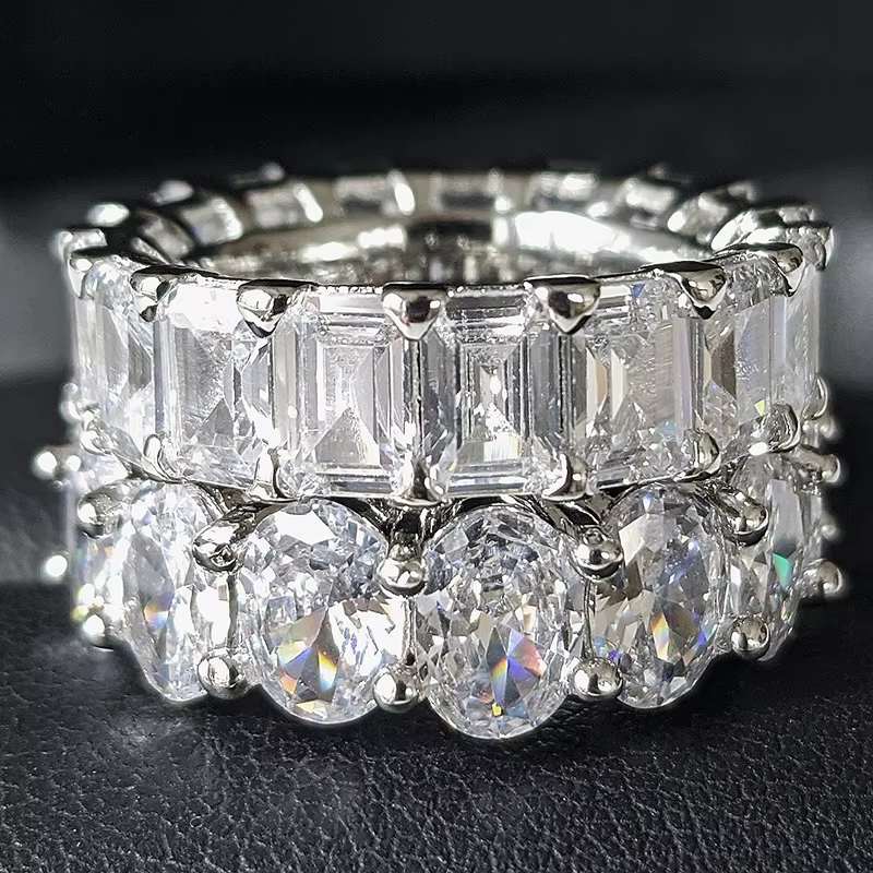 Bagues de mariée couleur argent de noël pour femmes