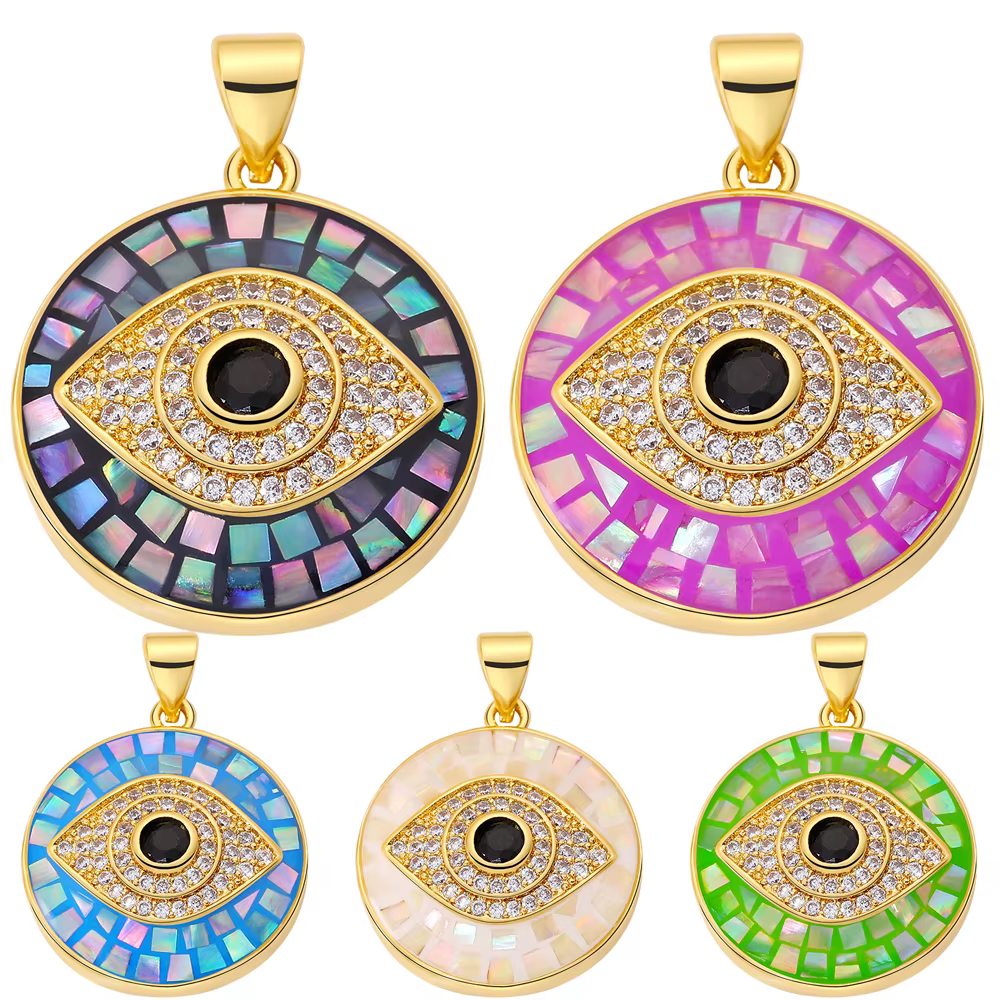 Juya-Décorations de coquillages d'ormeau d'opale plaquées or 18 carats