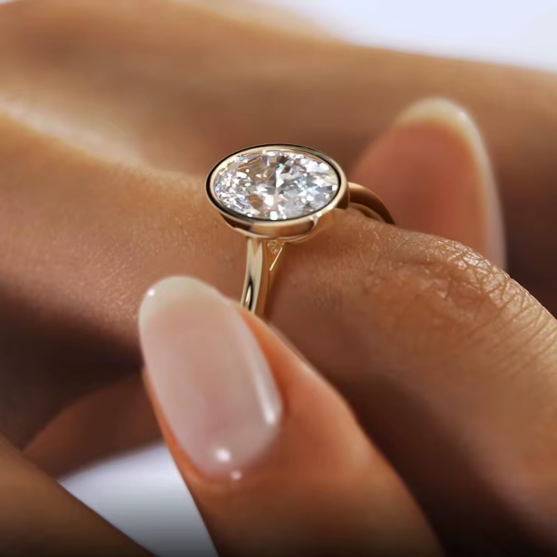 Bague Solitaire originale en argent Sterling 925
