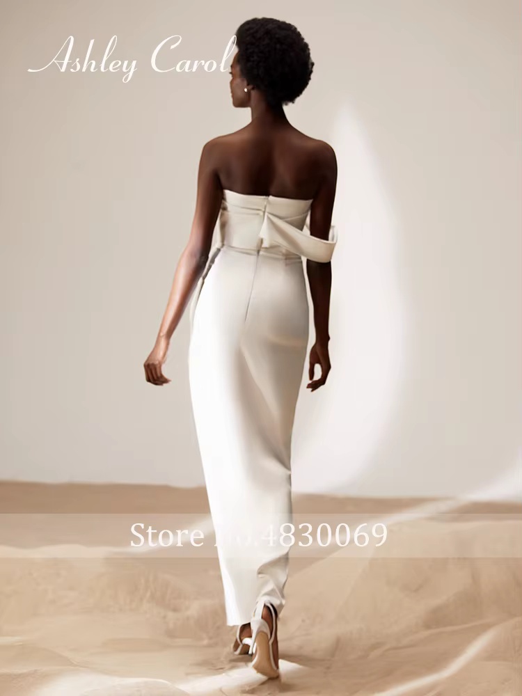 Ashley Carol robe de mariée sirène une épaule sans bretelles robes