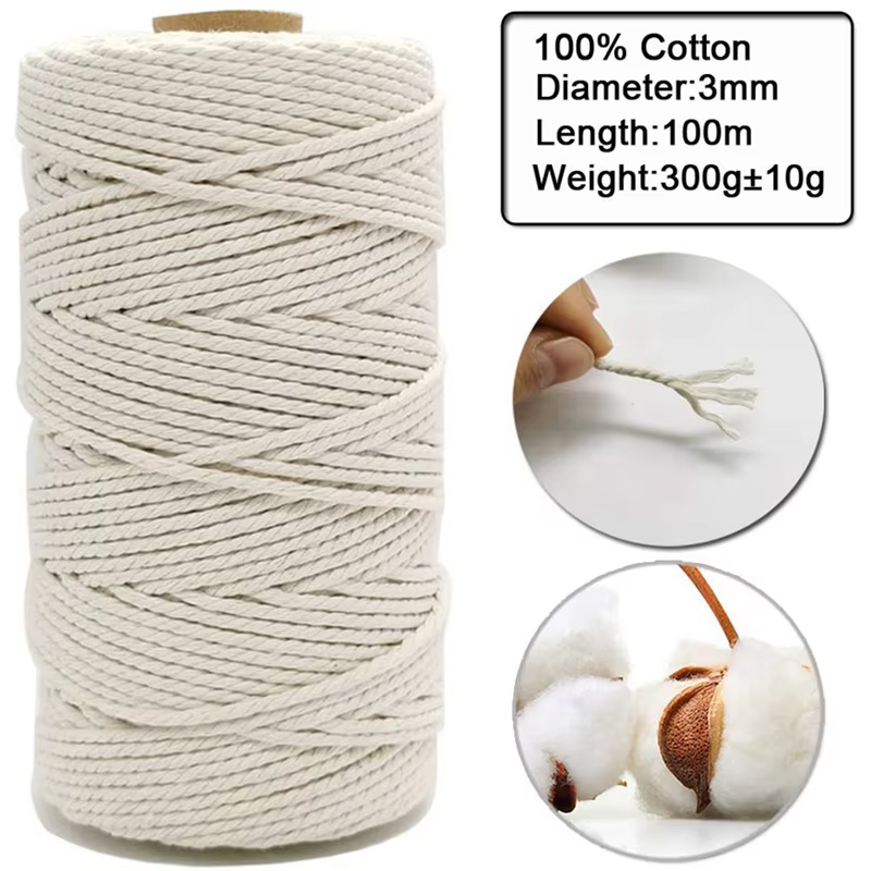1 ensemble de cordes en coton pour macramé