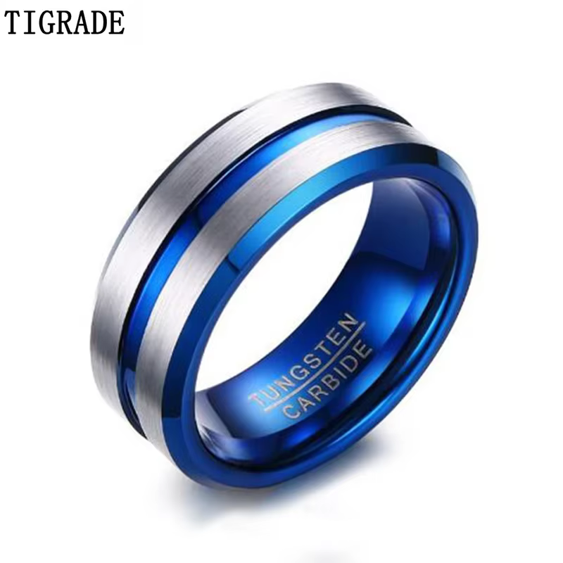 Tigrade-Bague en Carbure de Tungstène pour Homme et Femme