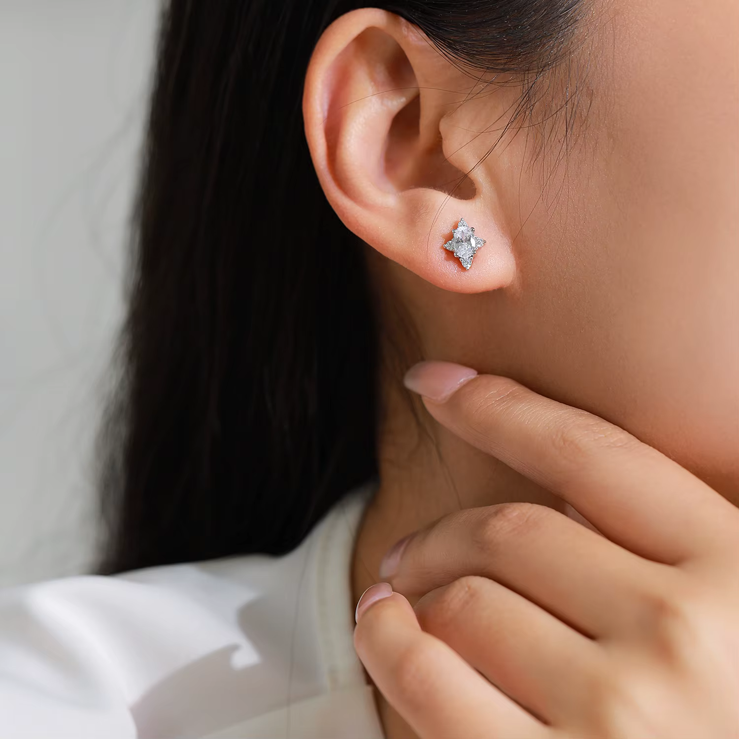 Boucles d'oreilles Ailmay Exquisite Shining Star pour femmes
