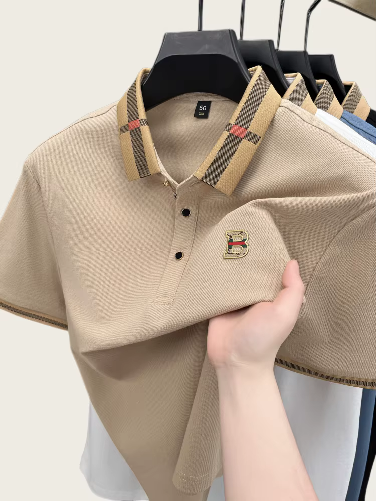 Polo à manches courtes de marque de luxe pour hommes