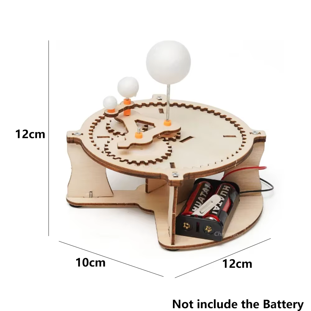Modèle de système solaire en bois