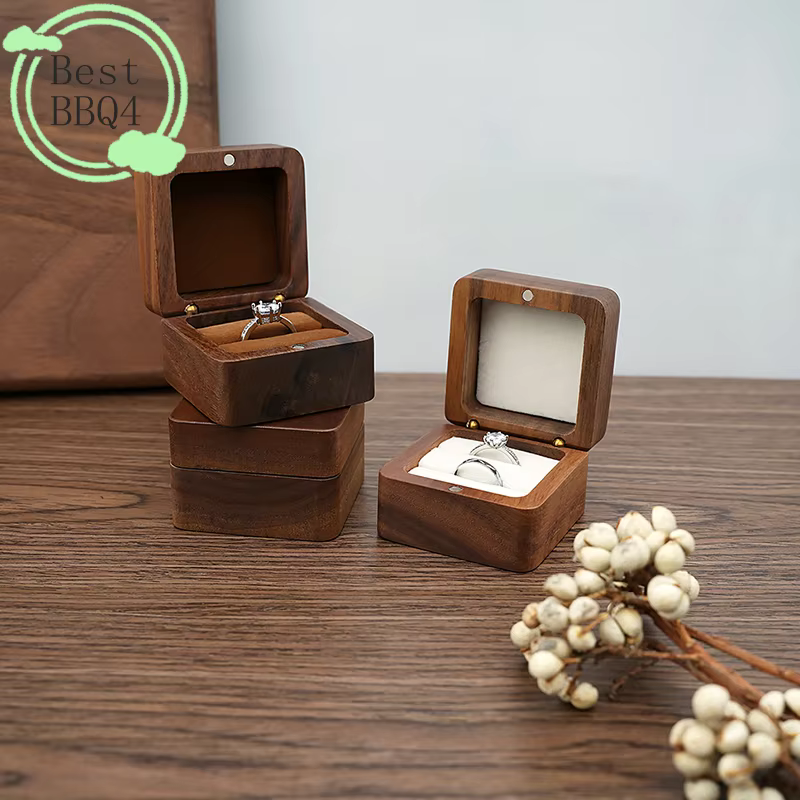 (1BBQ4) Boîte organisatrice de bijoux en bois – Parfaite comme