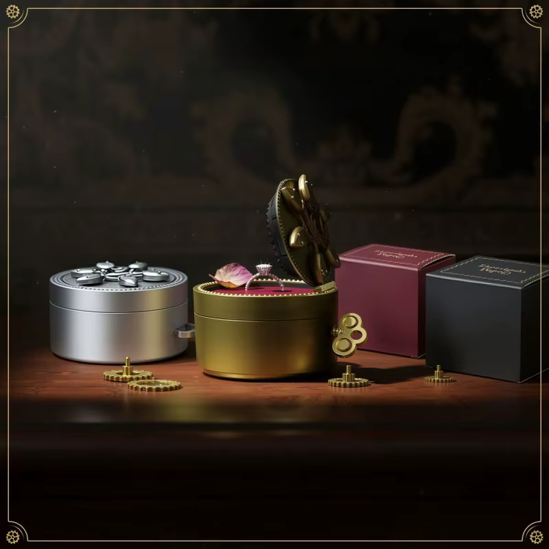 Boîte à bijoux créative mécanique de luxe