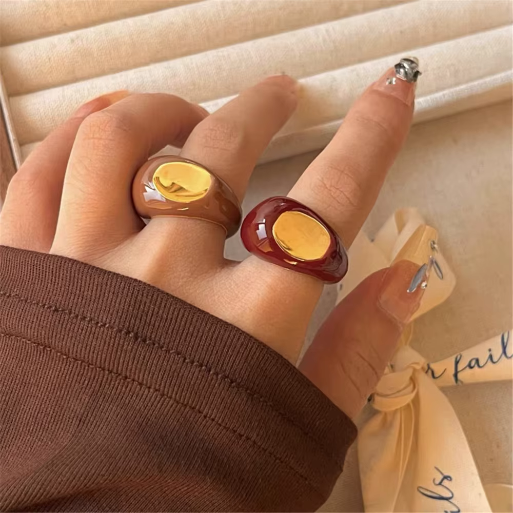 Bague en émail français pour femmes
