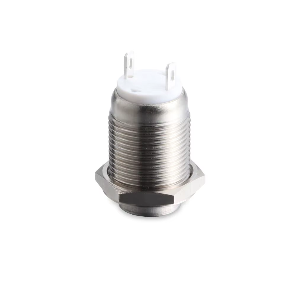 Joli momentané à bouton-poussoir en métal multicolore, anneau étanche, 12mm