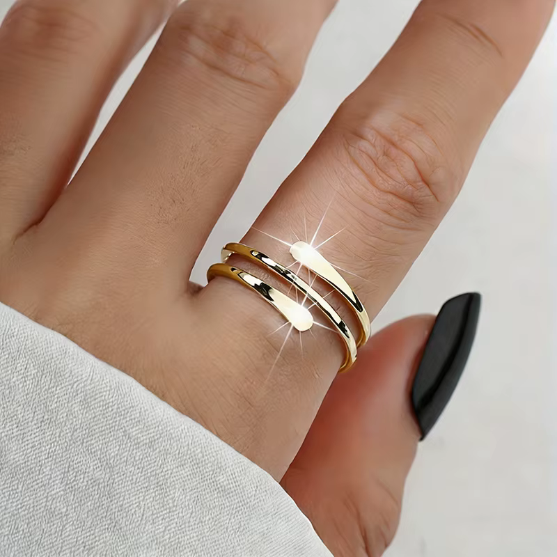 Bague Huitan moderne multi-couches pour femme