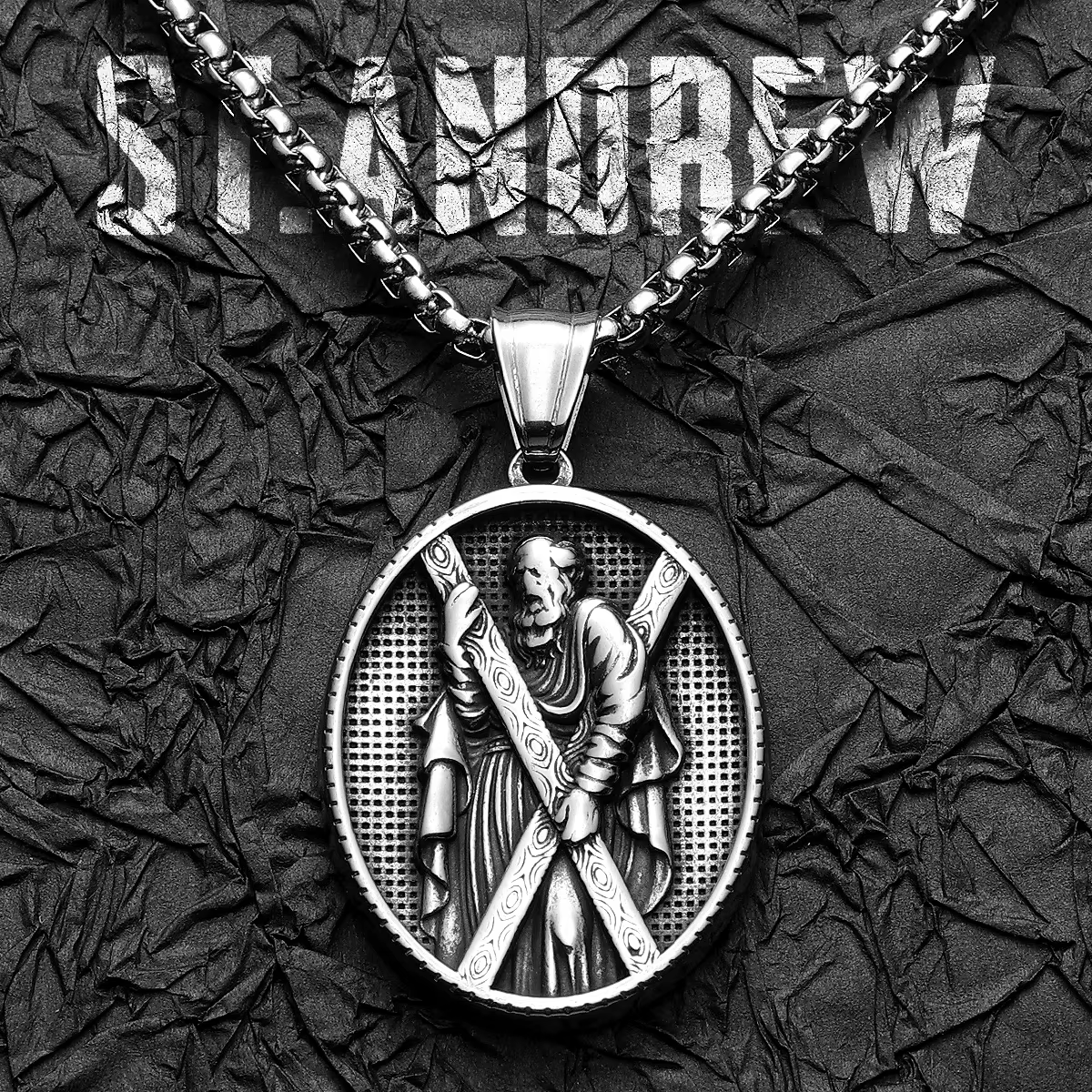 Collier en acier inoxydable pour hommes et femmes