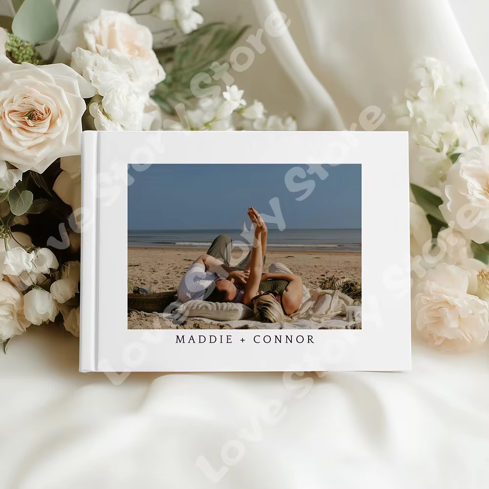 Livre d'or de mariage personnalisé avec couverture photo