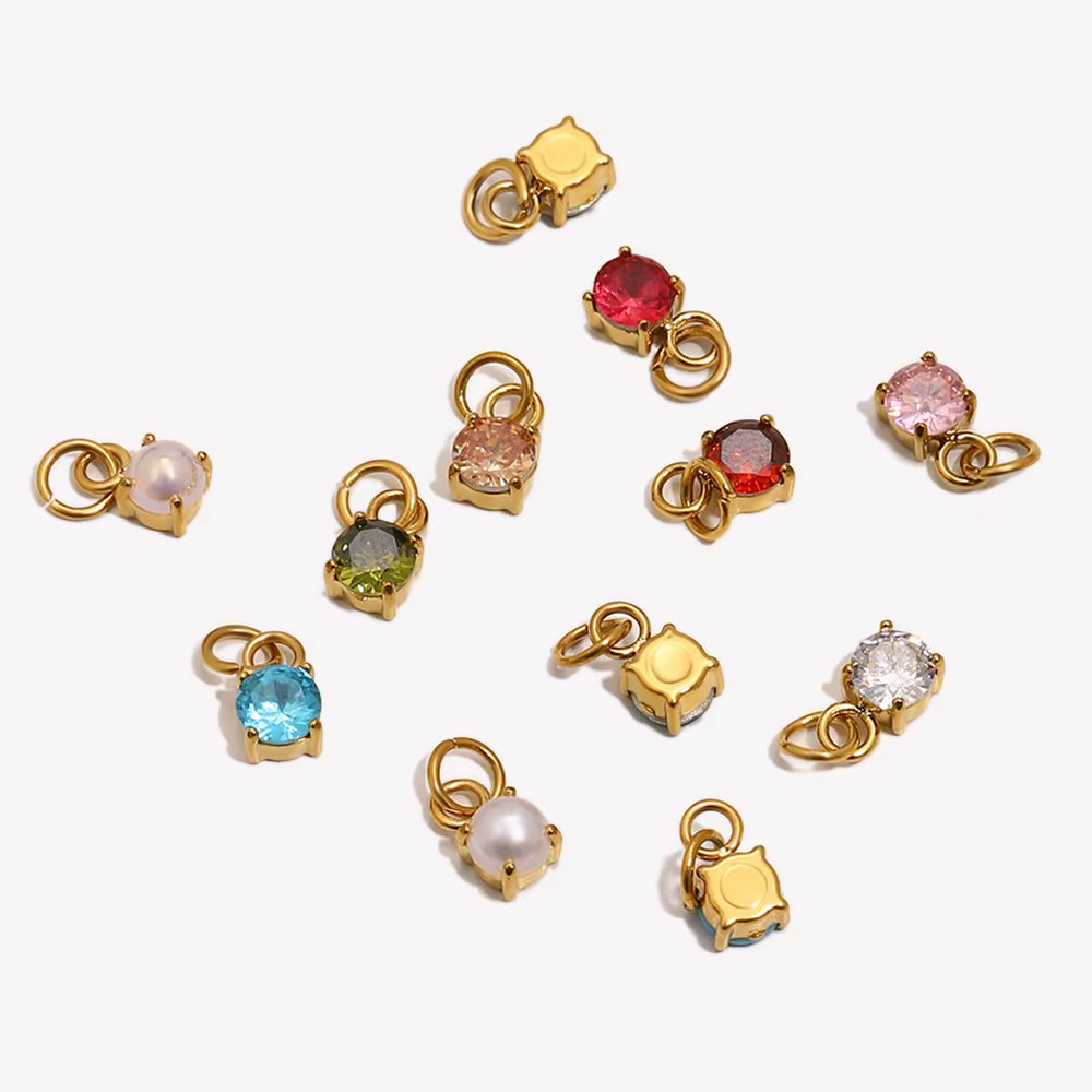 E.B.belle-Mini pendentif en pierres précieuses carrées pour hommes et femmes