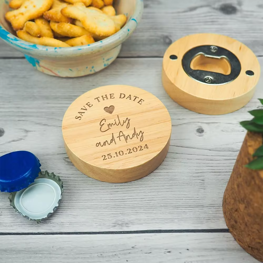 Ouvre-bouteille magnétique personnalisé pour sauver la Date