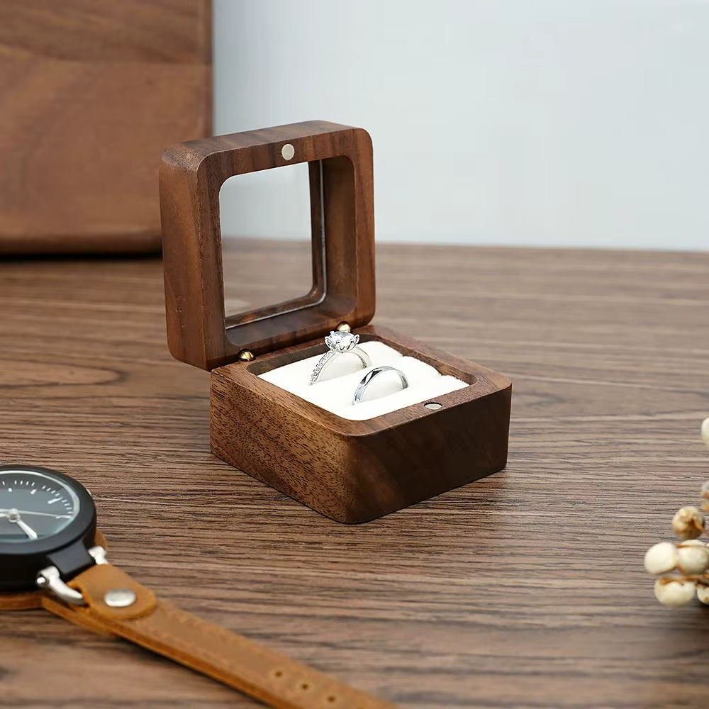 Boîte de rangement en bois pour cadeaux d'amour