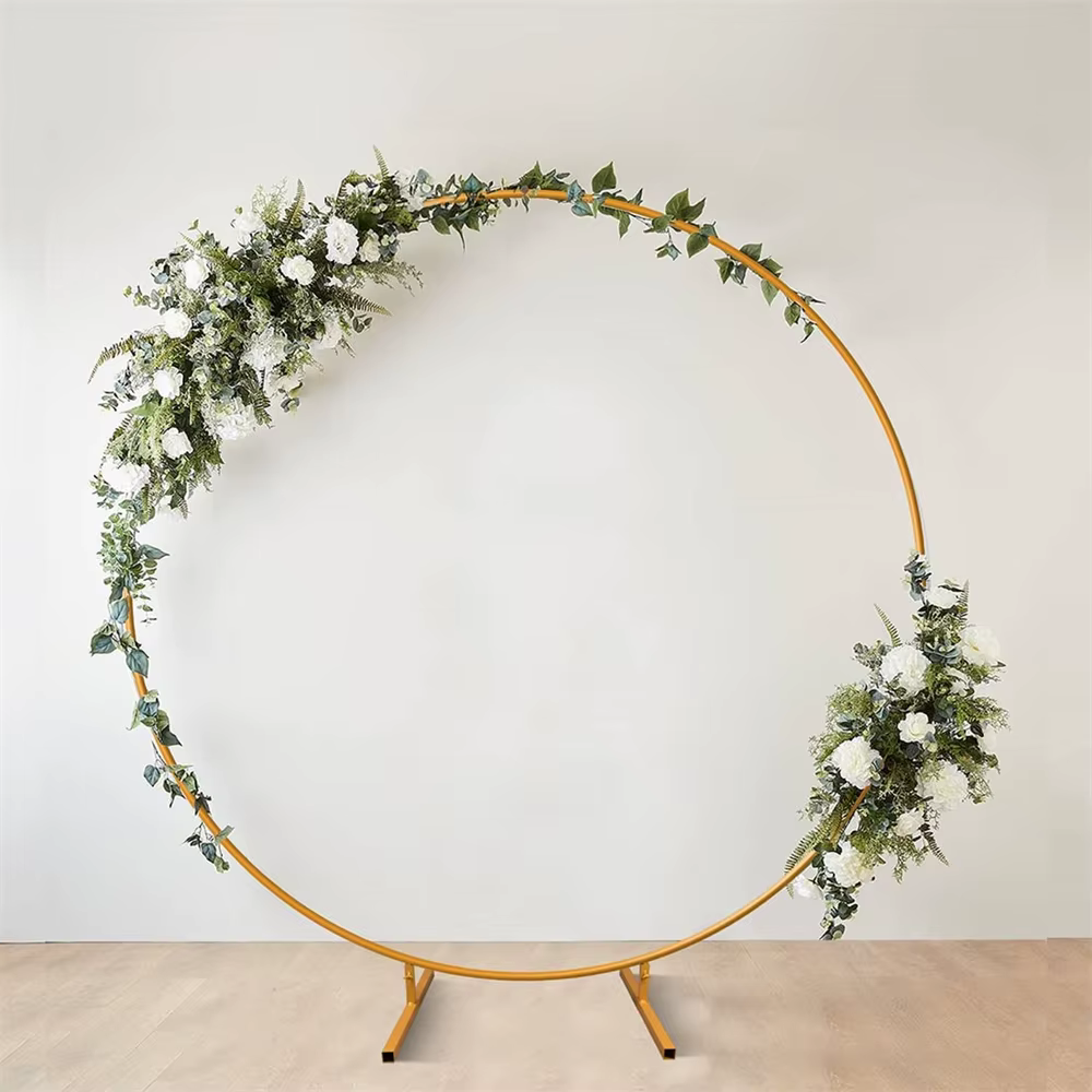 Arc de mariage, cadre de fond circulaire