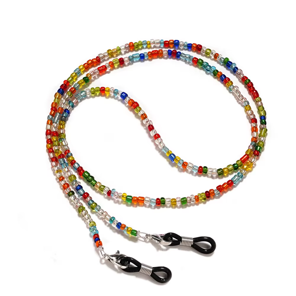 Chaîne de lunettes en cristal pour femmes, élégant support de lanière de lunettes de soleil, sangle de lunettes de lecture, chaîne de masque, cordon de cou suspendu sur le cou, bijoux