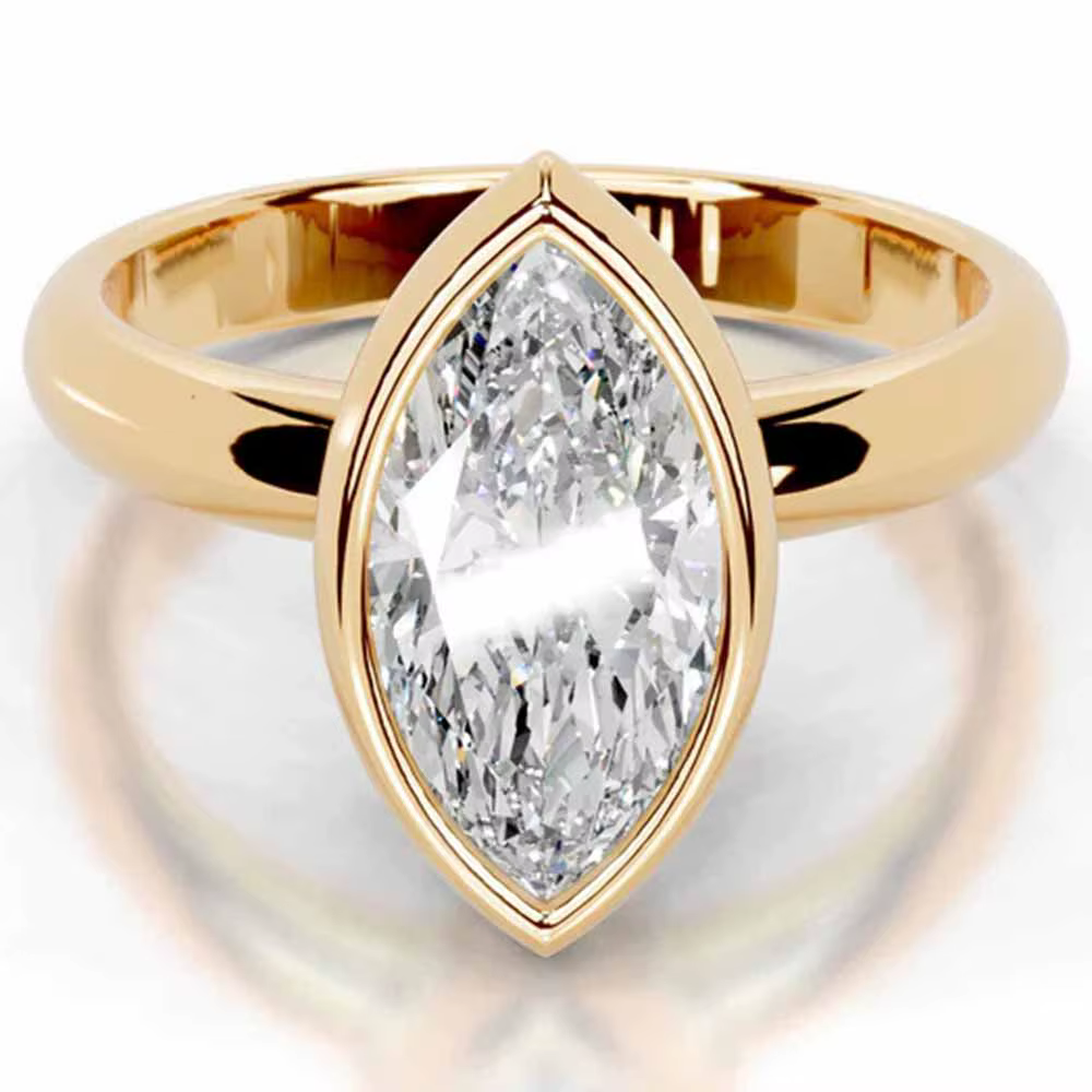 WUIHA Bague de fiançailles et de mariage en argent sterling 925 avec moissanite véritable GRA de 2 carats taille