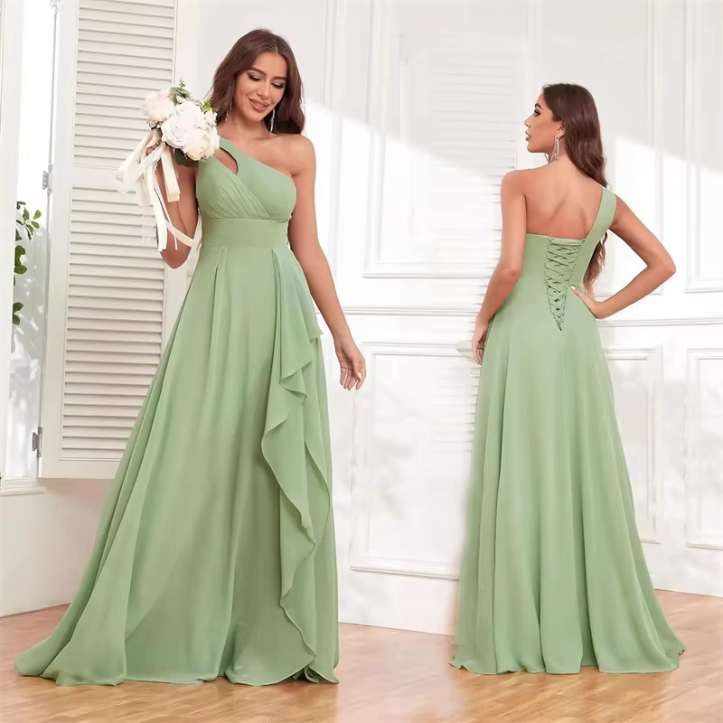 Robes de demoiselle d'honneur en mousseline de soie
