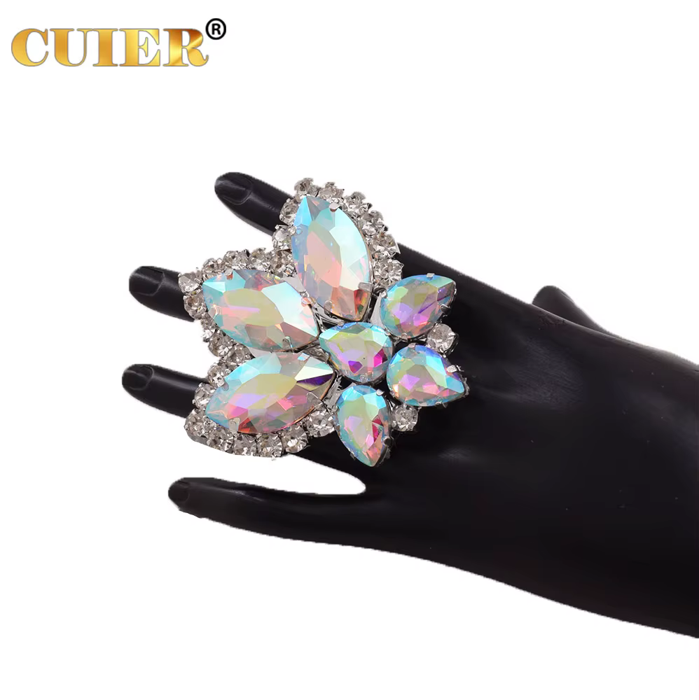CuiEr-Bague Réglable en Clip AB pour Femme