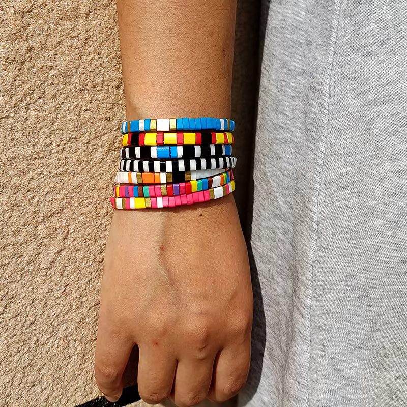 ATA YUKI TILA-Bracelet de perles colorées empilables pour femmes