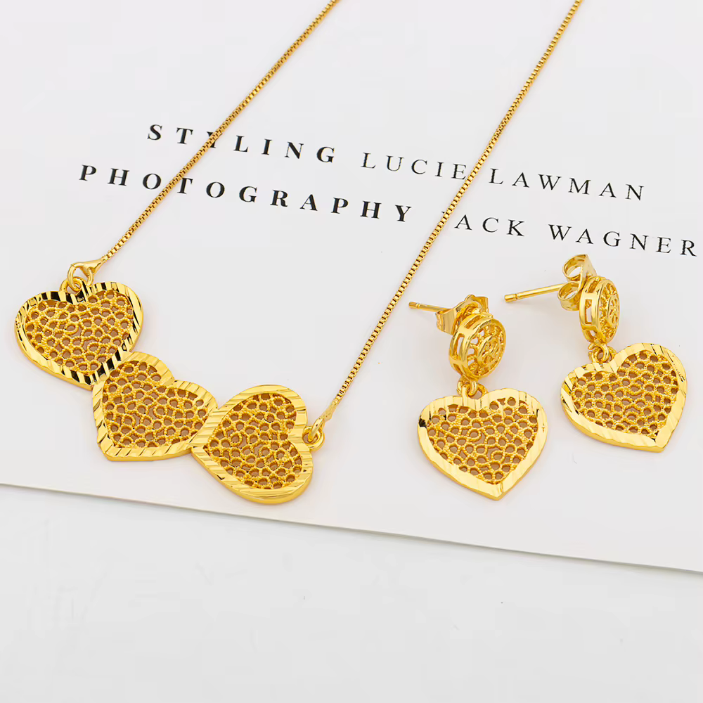 Ensemble de bijoux en plaqué or 18K