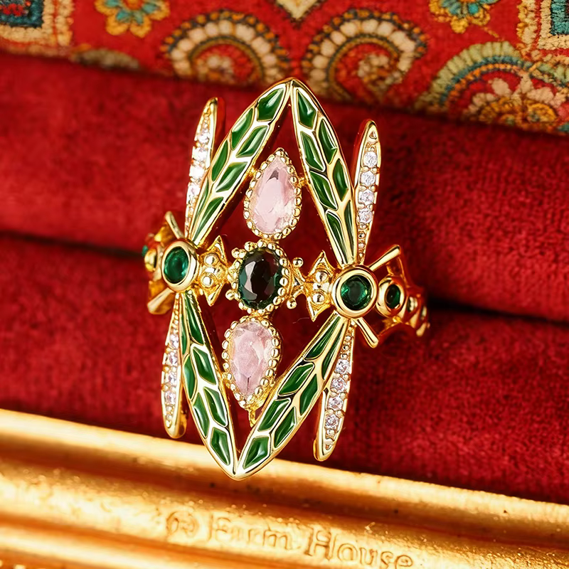Bague fantaisie libellule Huitan pour femme