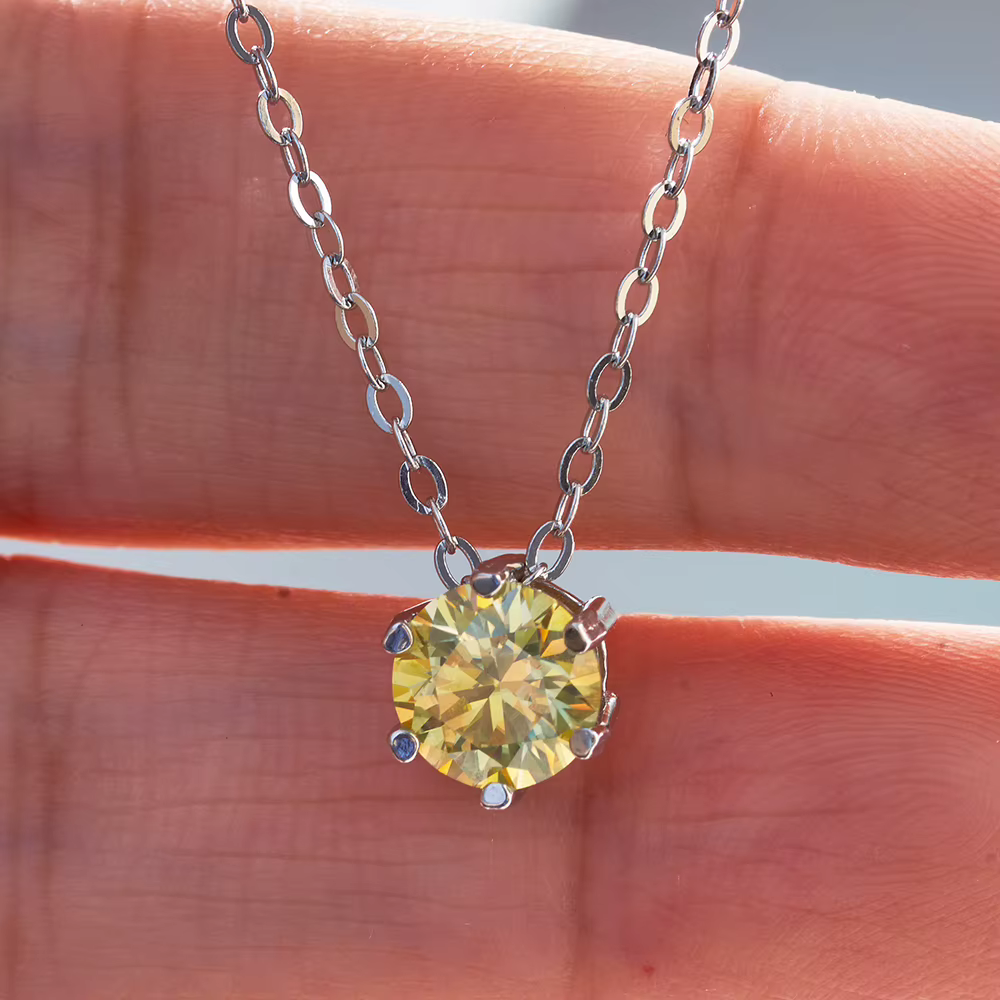PomerceJelly-Collier Moissanite pour Femme