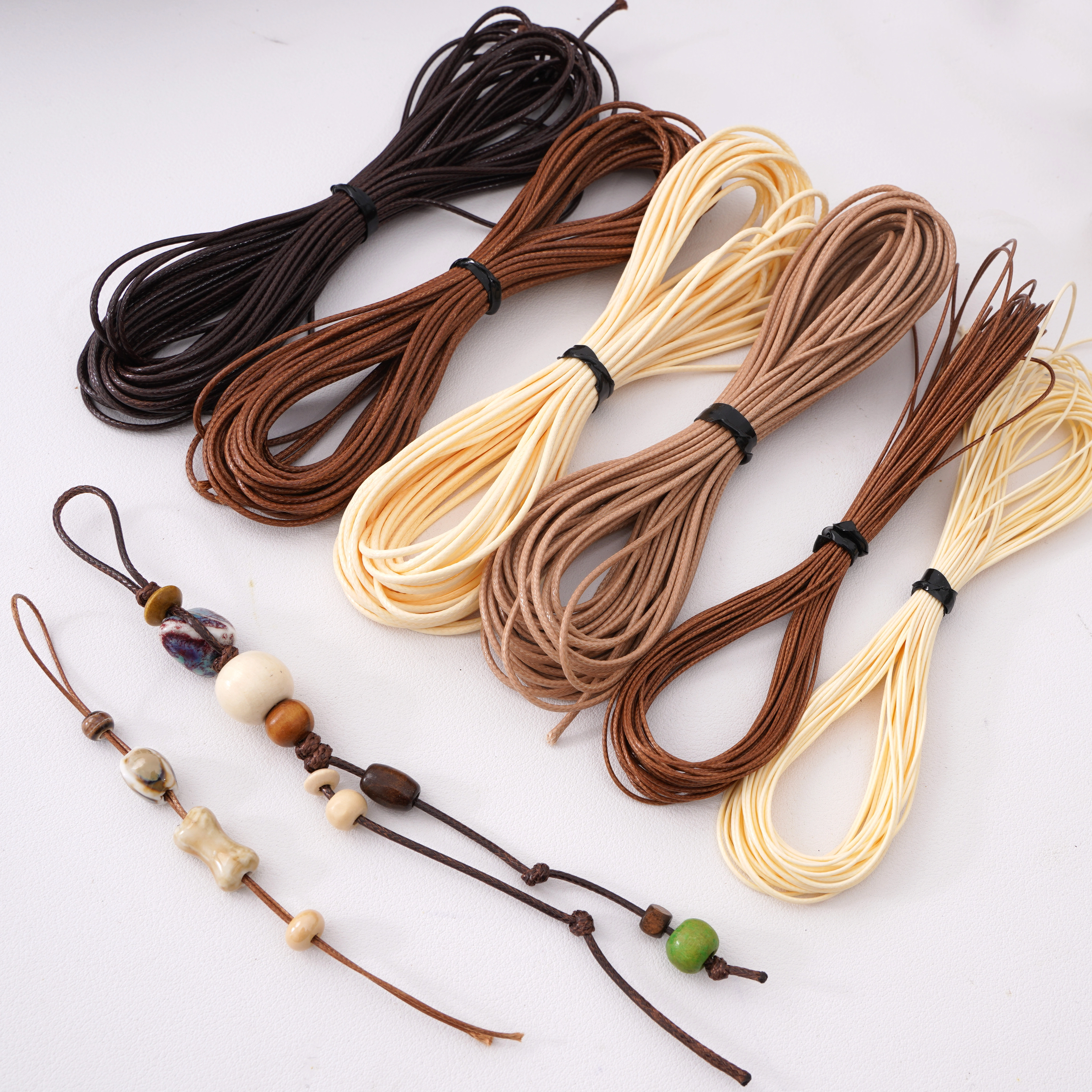 10 m/lot cire coton cordon