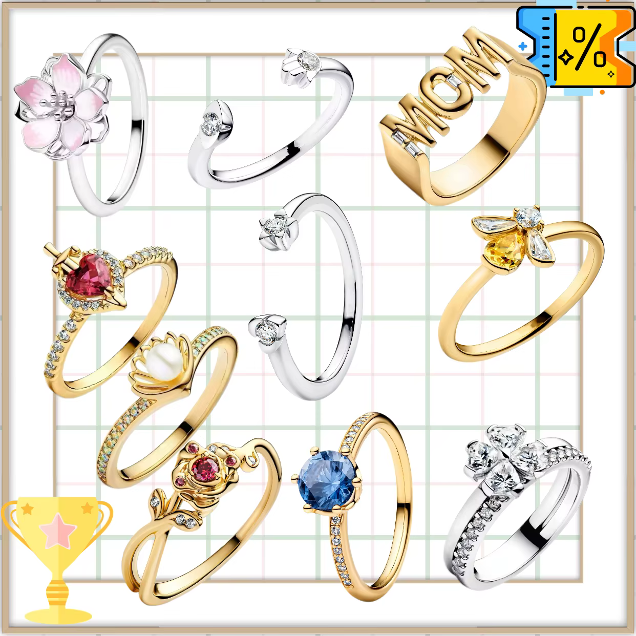 Bague Fleur 2026 de Luxe en Argent Sterling 925
