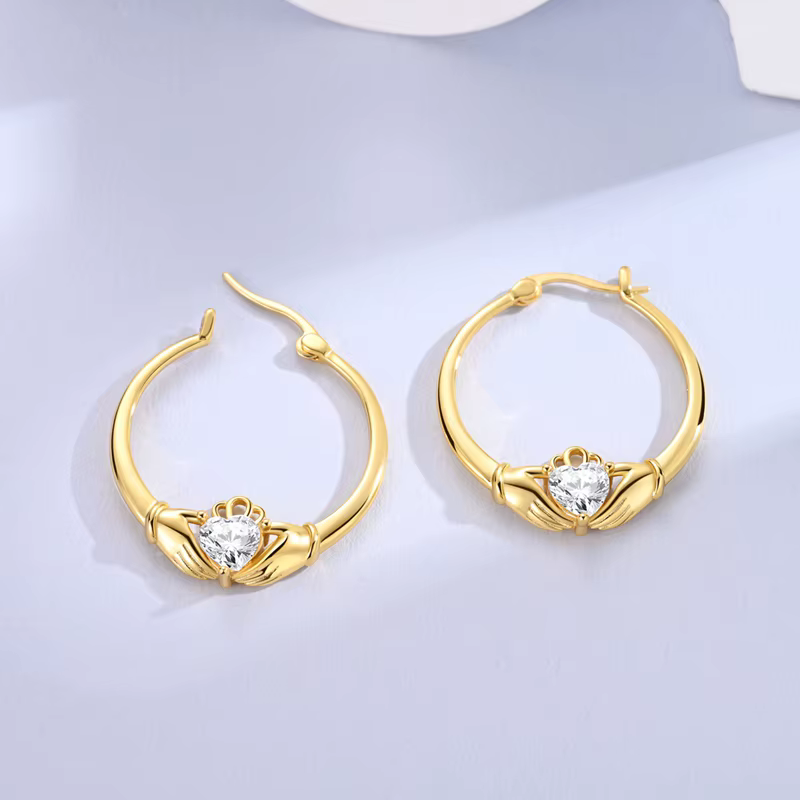 Boucles d'oreilles classiques en argent Sterling 925