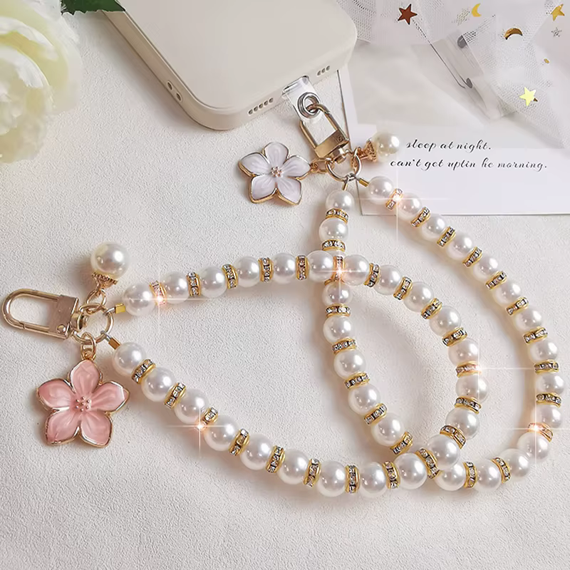 Porte-clés en perles de luxe pour femmes