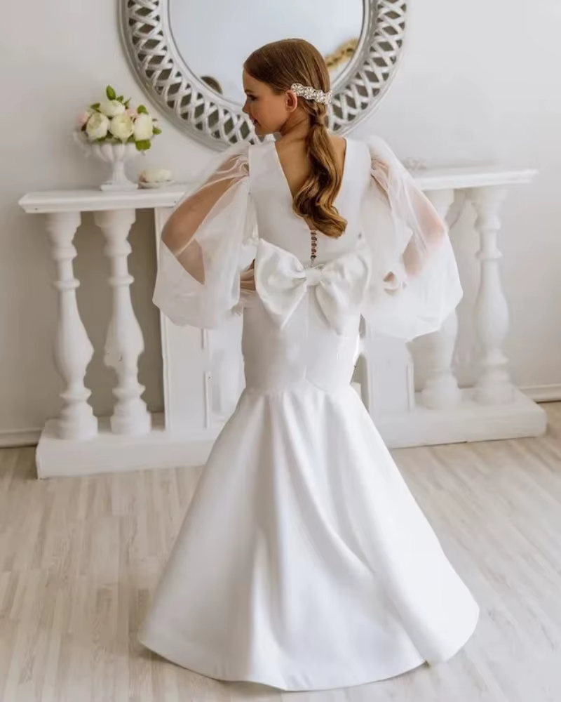 Robes de demoiselle d'honneur sirène blanche pour mariage