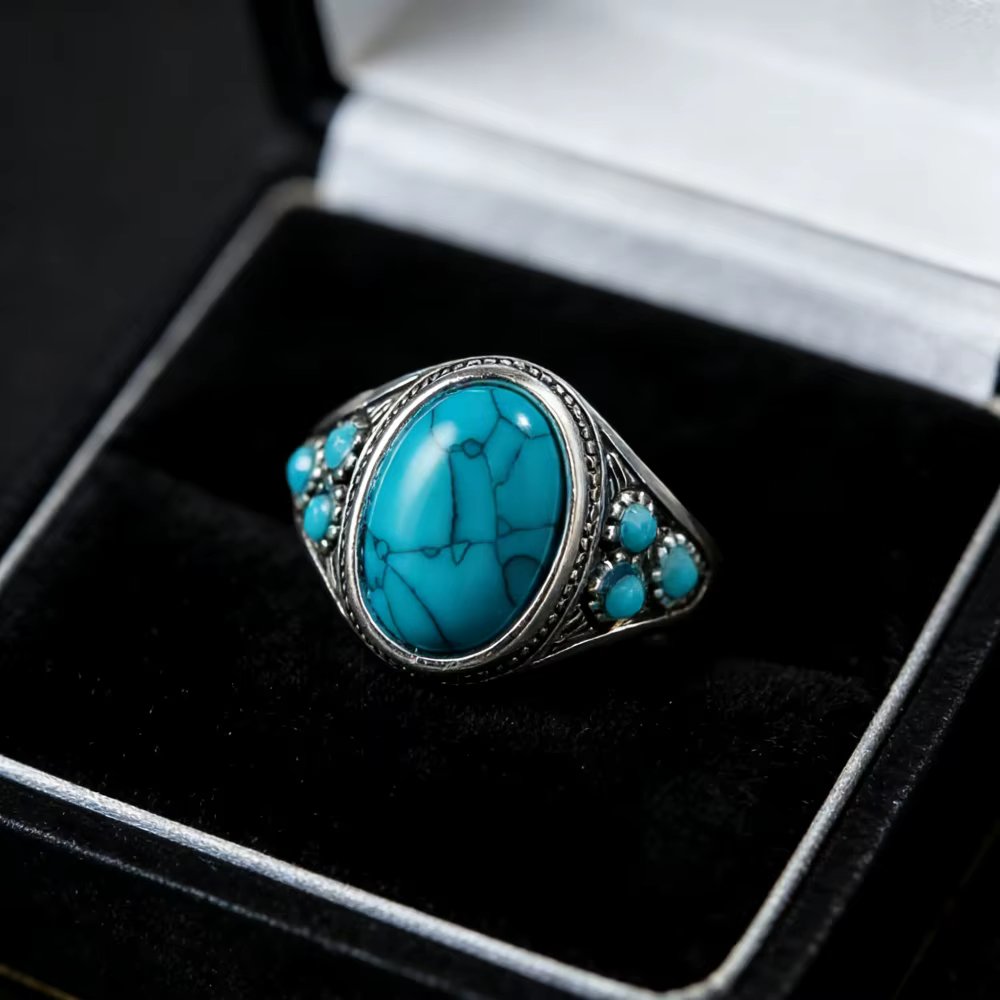 Bague tendance turquoise
