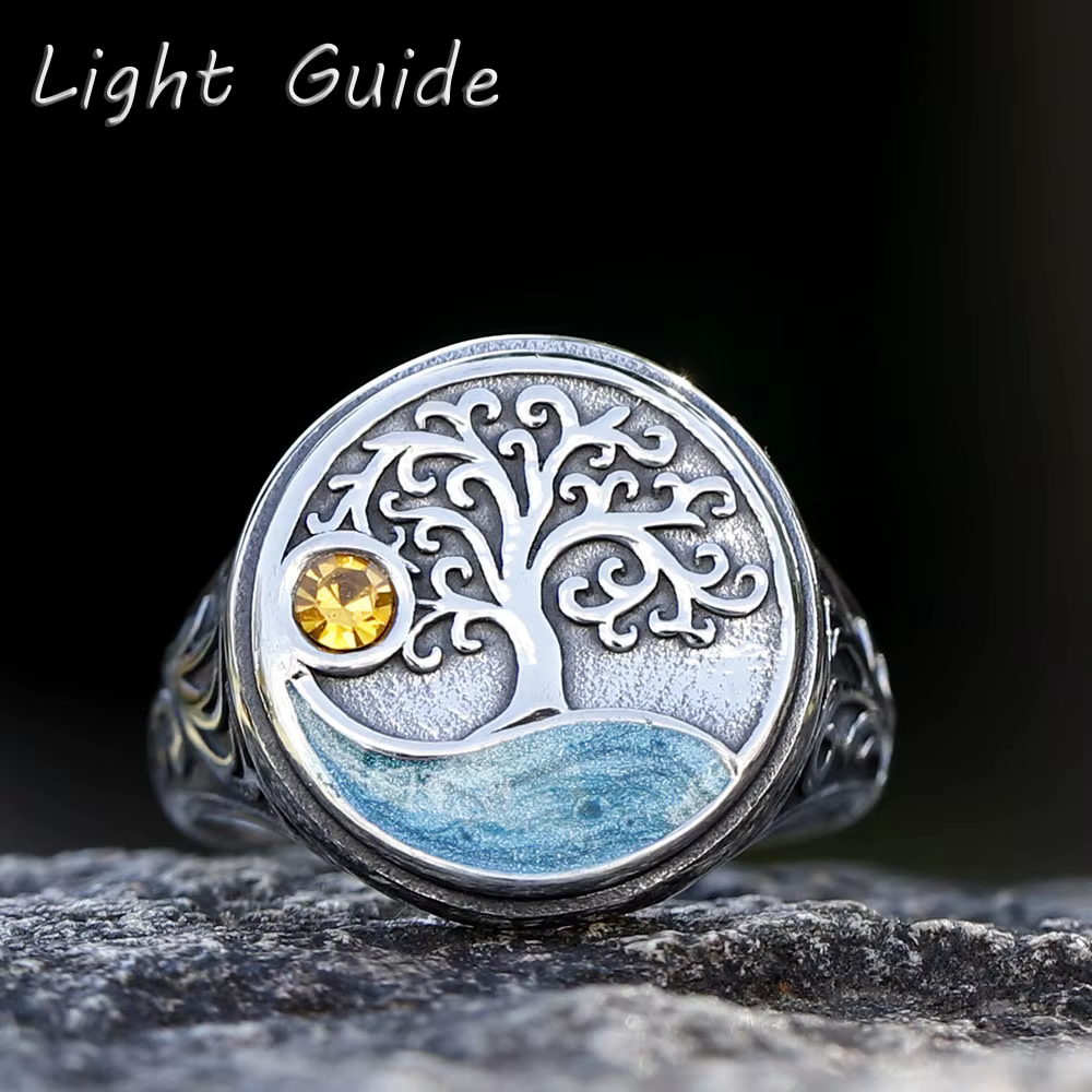 Bague arbre de vie Viking Vintage