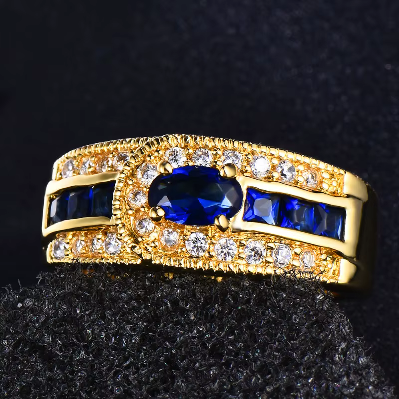 Bagues de mariage de luxe en or 10 carats pour femmes