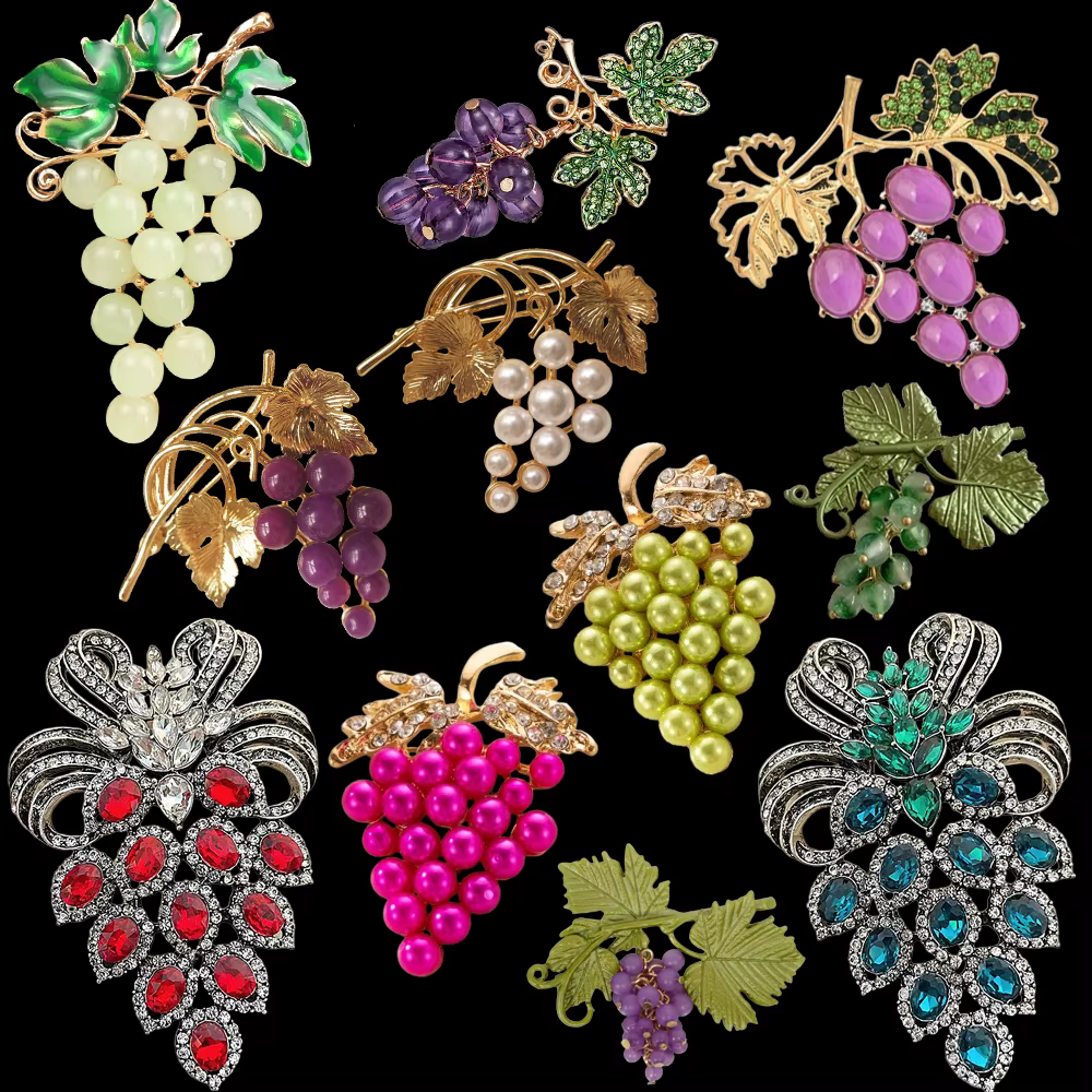 Broche de luxe baroque au design magnifique en forme de pamplemousse pour hommes et femmes, accessoires de bijouterie, cadeau surprise pour mariage, fête, couple