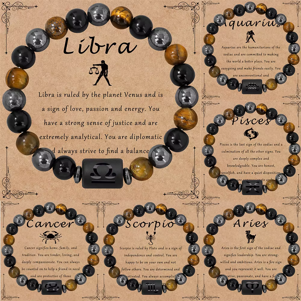 Bracelet avec 12 signes du zodiaque