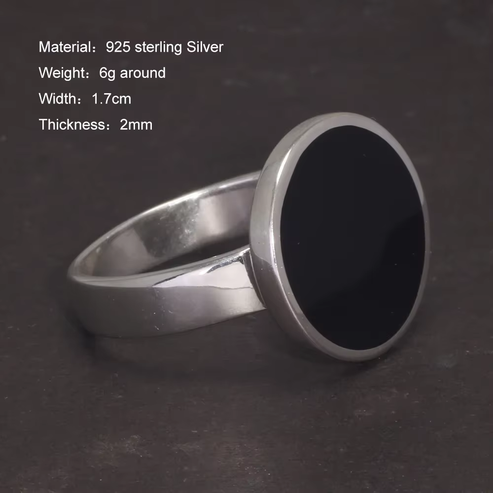 Bague en argent regardé 925 pur