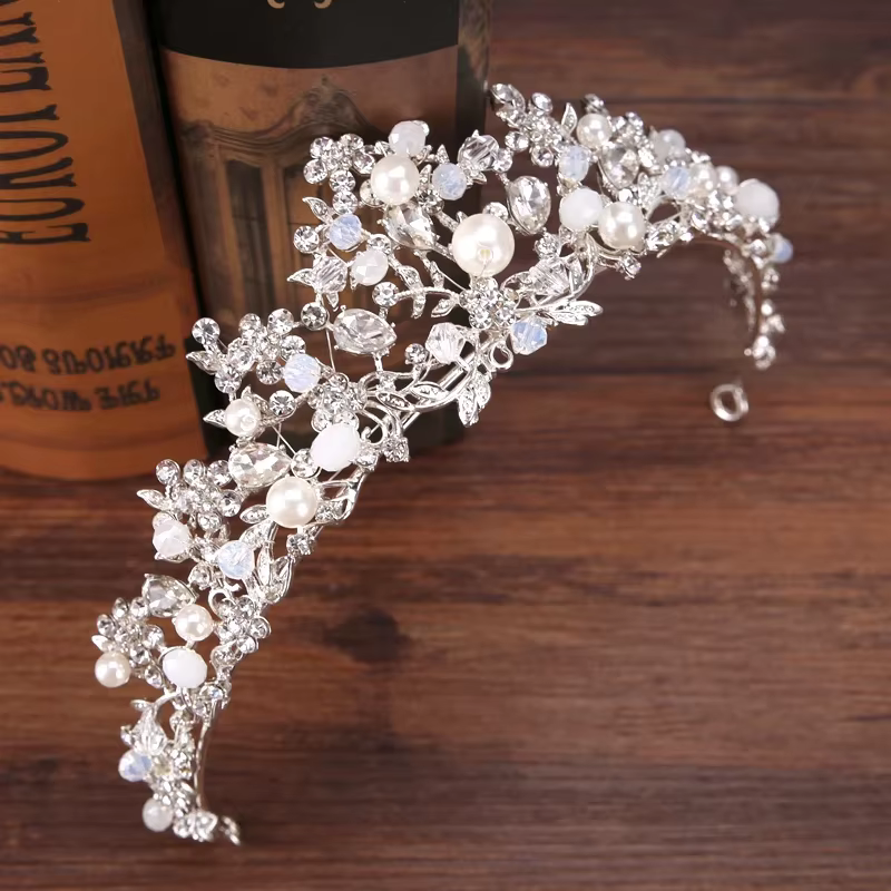 Accessoires de cheveux de mariage en argent pour femmes