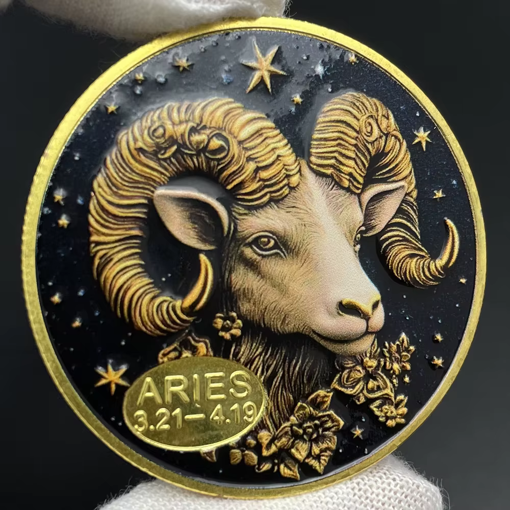 Leo Sagittaire Gémeaux Scorpion Constellation Pièce Étoile Signe Médaillon Mistique Astrologie Pièces Décorations en Capsule