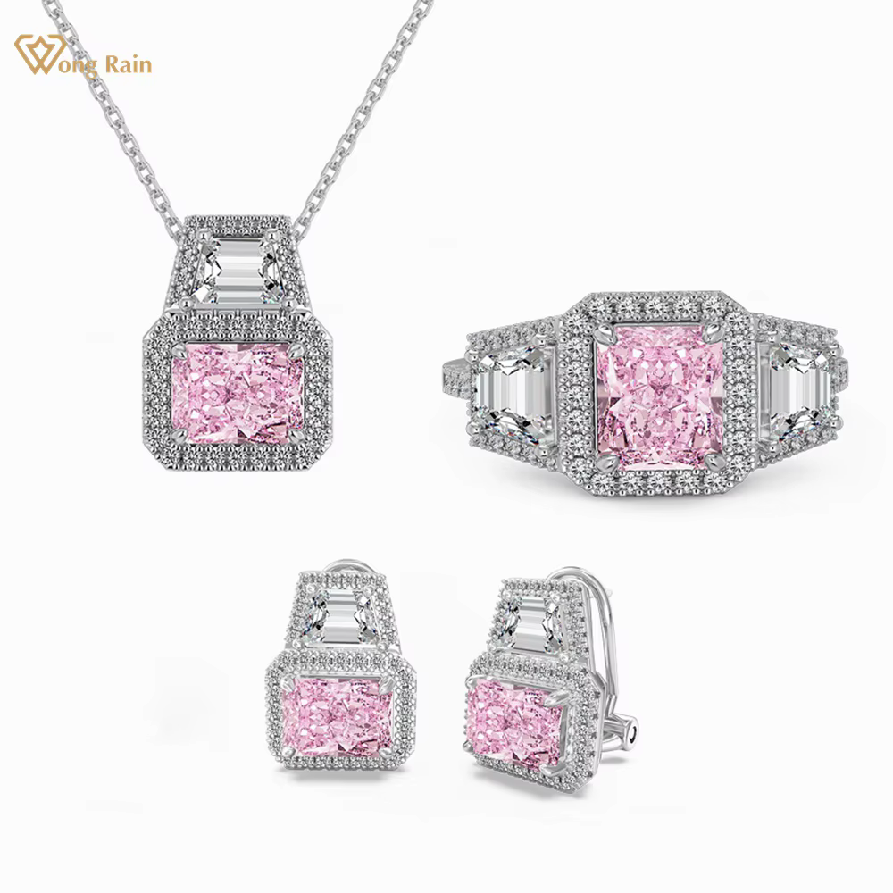 Wong Rain – ensemble de bijoux en argent Sterling 925