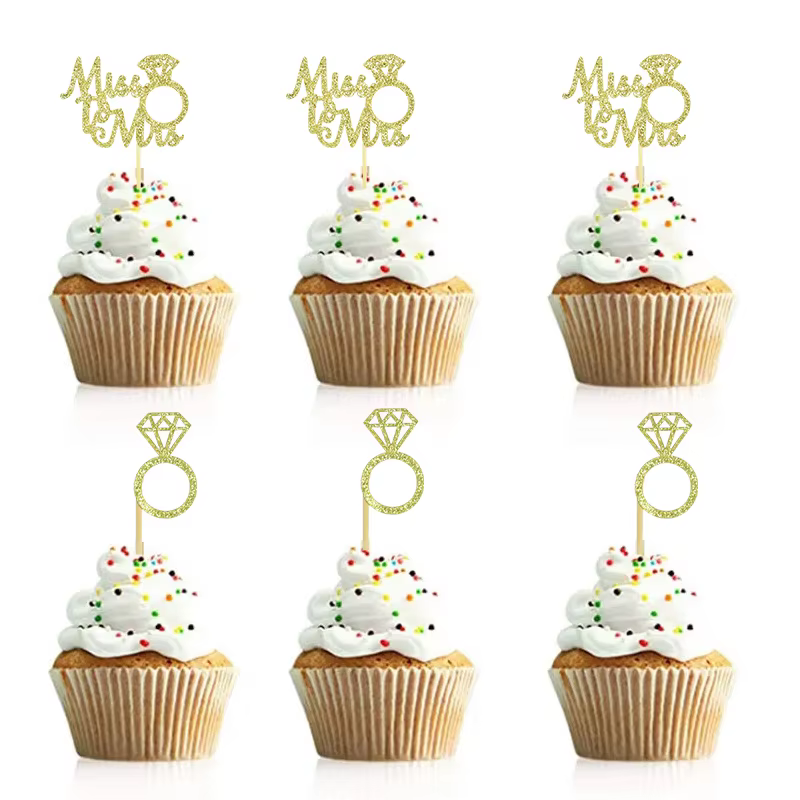 Toppers de gâteau Chi en diamant scintillant