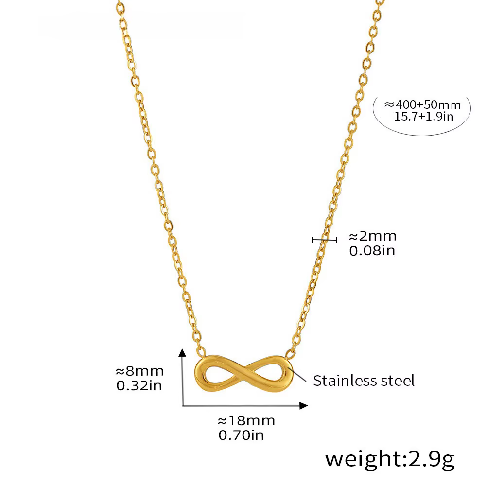 Colliers à breloques avec pendentif Infinity Love pour femmes