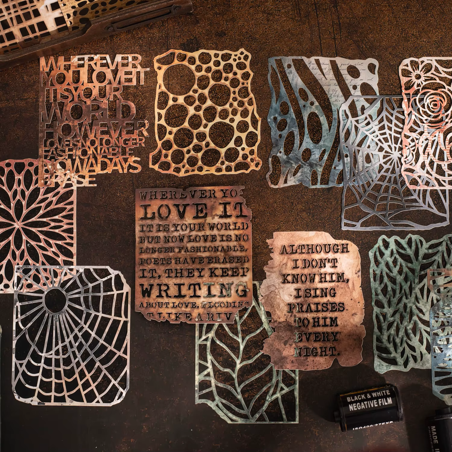 10 feuilles de matériaux de texture Vintage