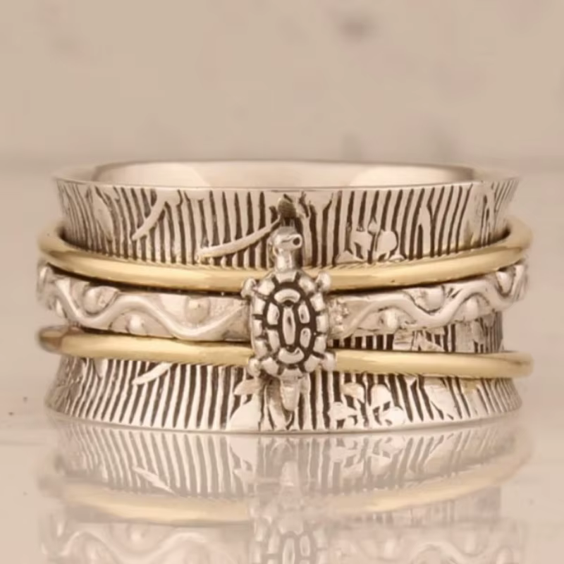 Bague large vintage pour femme