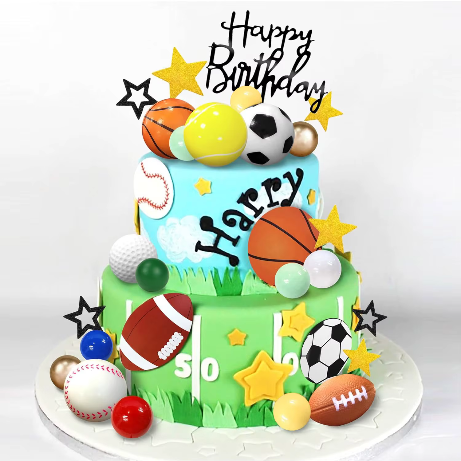 Décoration de gâteau de sport pour garçons