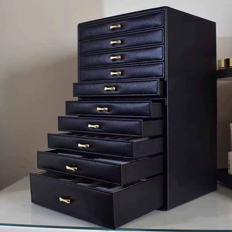 Boîte de rangement de bijoux de luxe