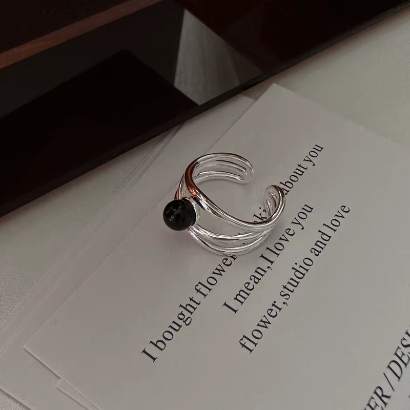 Bagues multicouches en argent Sterling 925 pour femmes