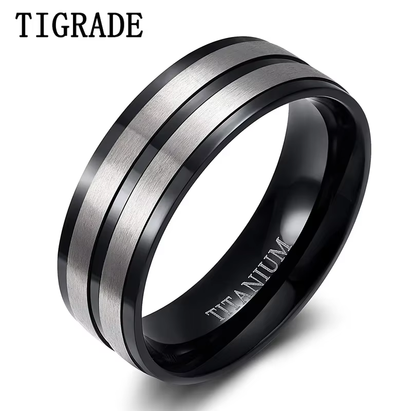 Tigrade-Bagues en Titane pour Homme
